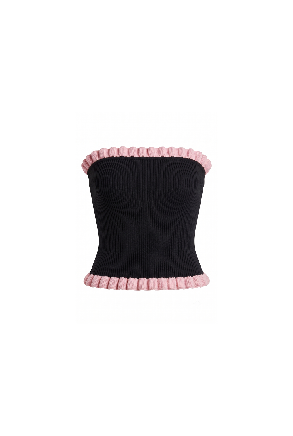 Madonna Tube Top - Black & Soft Pink