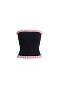 Madonna Tube Top - Black & Soft Pink