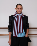 Noor Collar Scarf - Striped Merino Knit