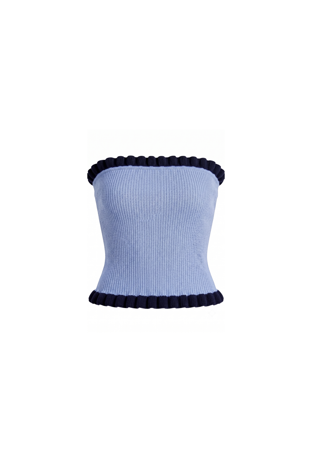 Madonna Tube Top - Sky Blue & Black