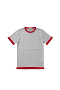 Madonna T-shirt Dress - Grey & Coral Red
