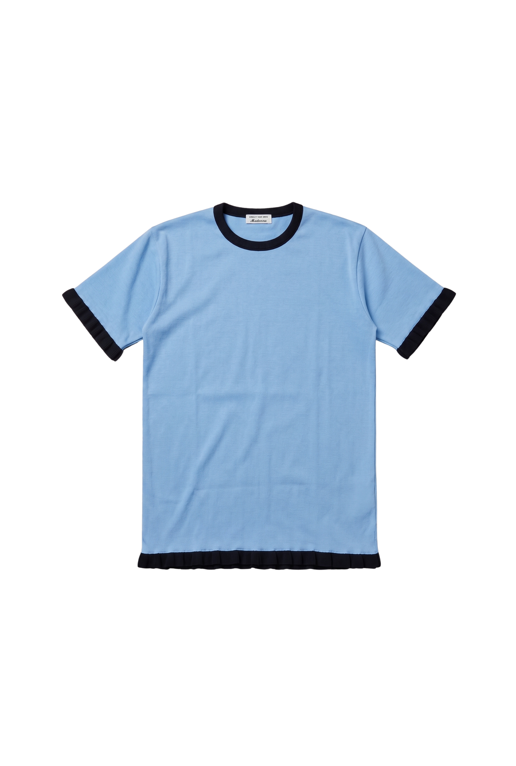 Madonna T-shirt Dress - Sky Blue & Black